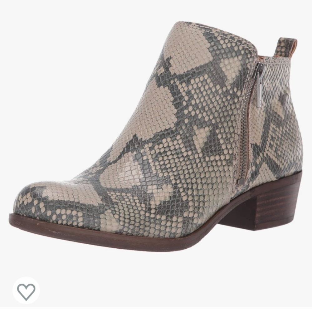 Lucky Brand Women's Snakeskin Basel Booties 10M